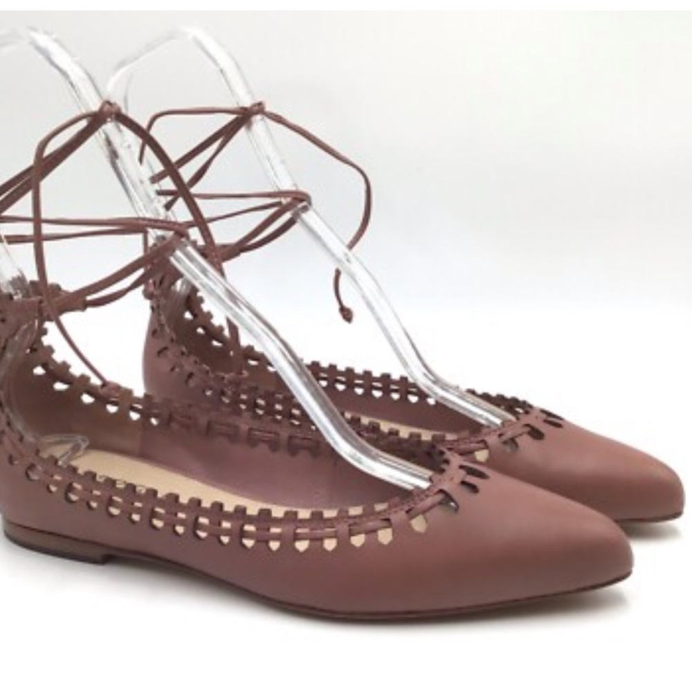 NWT Via Spiga V-Sammy Flats in Dusty Rose Sz 9